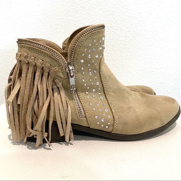 Embellished Fringe Shorty Boots - Picture 3 of 13